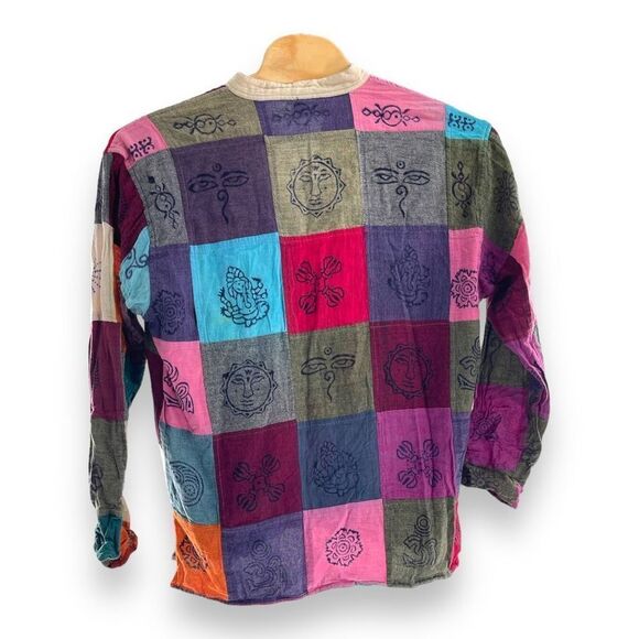 Everest Handicrafts Women's Graphic Plaid Blouse Tops Multicolor Size XL - Picture 2 of 3